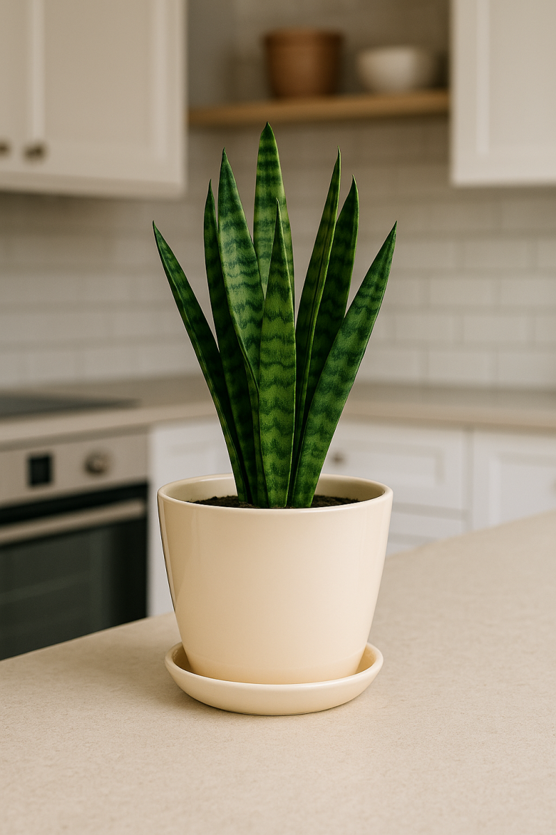 Doniczka Wenus z podstawką – kremowa ceramika do roślin doniczkowych Zielona Flora.png