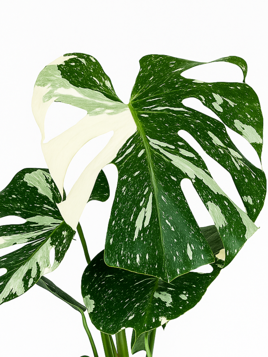 Monstera deliciosa Variegata – Kolekcjonerska roślina o biało-zielonych liściach - Zielona Flora.png