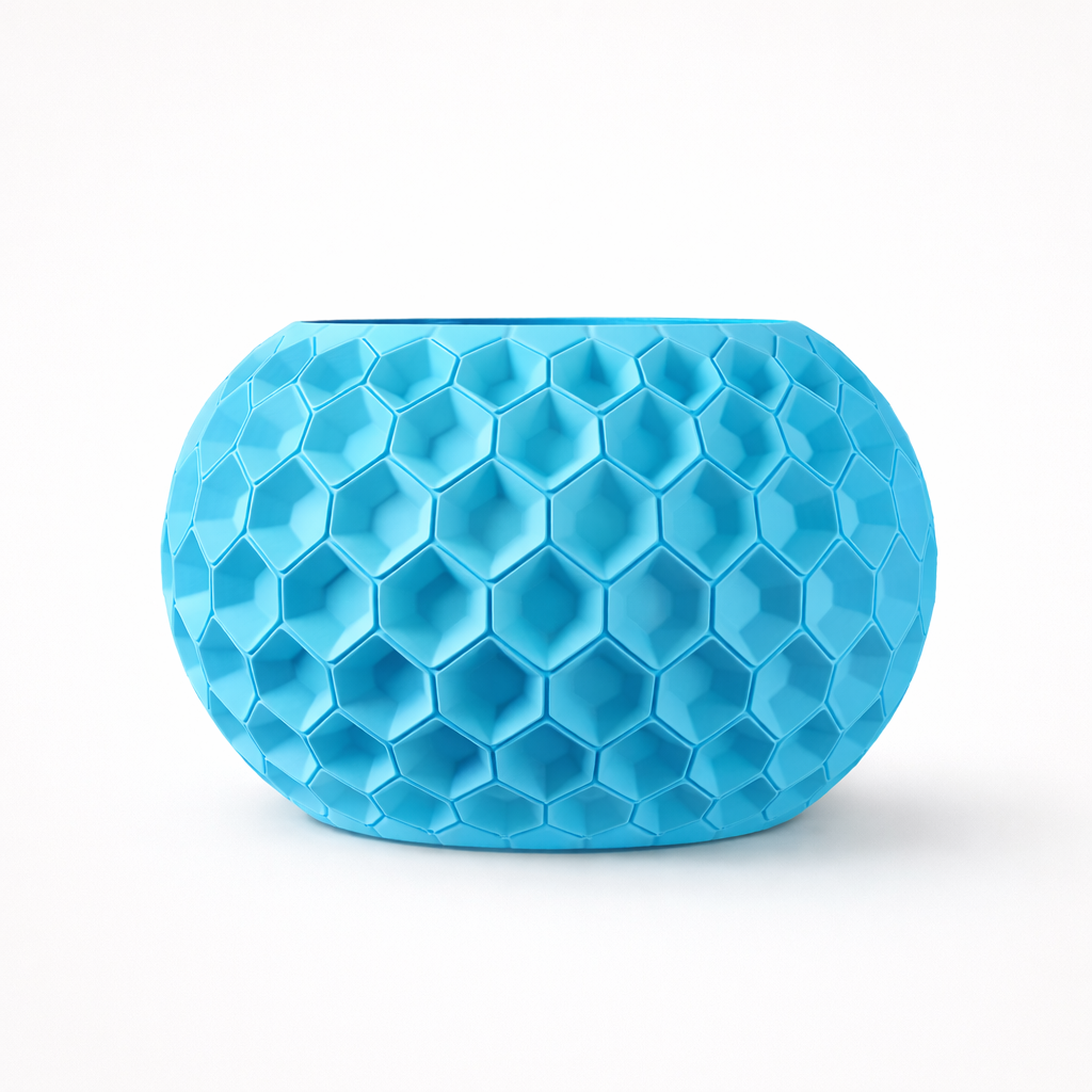Yvara 3D – nowoczesna doniczka z druku 3D wykonana z biodegradowalnego PLA, stworzona z myślą o wyjątkowych wnętrzach -niebieska.png