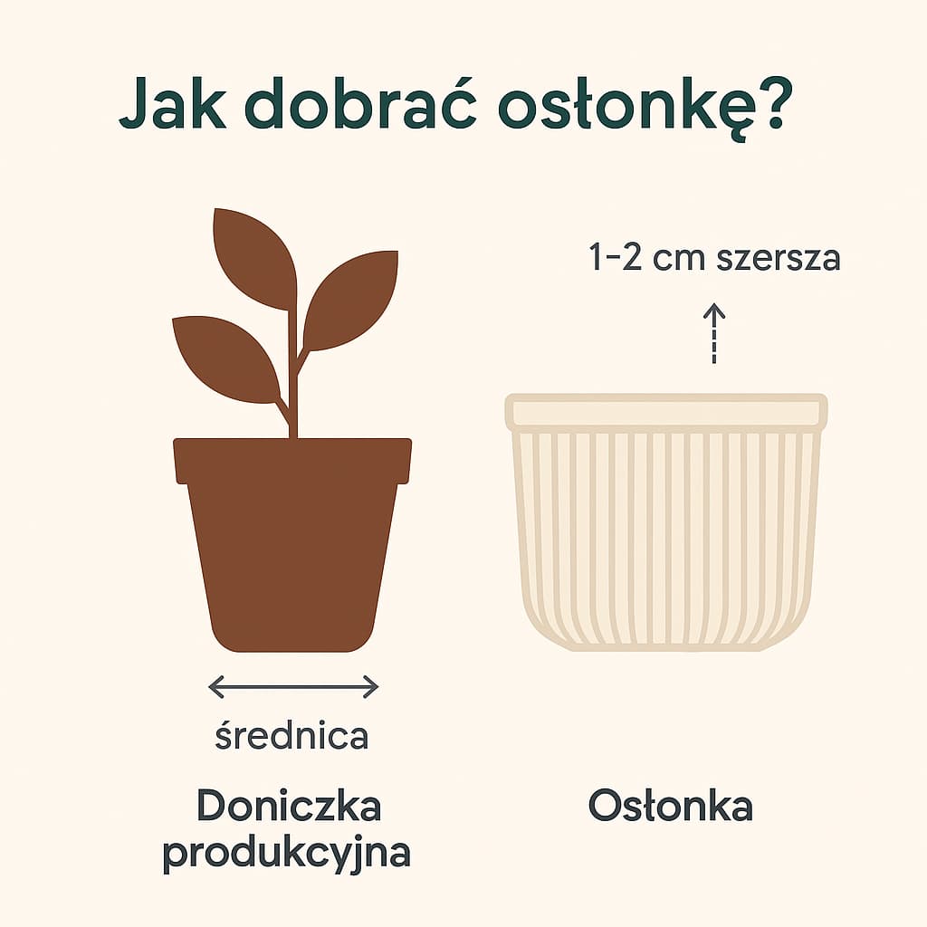 Infografika – jak dobrać osłonkę do doniczki